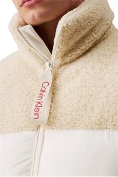 Piumino sherpa avorio Calvin Klein Jeans | J30J326091YBI